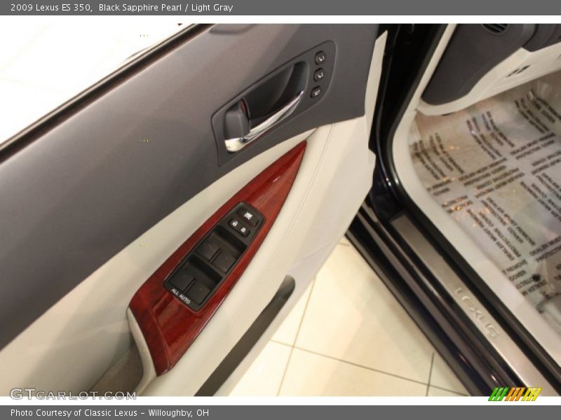 Black Sapphire Pearl / Light Gray 2009 Lexus ES 350