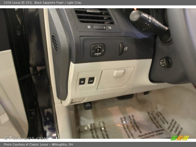 Black Sapphire Pearl / Light Gray 2009 Lexus ES 350