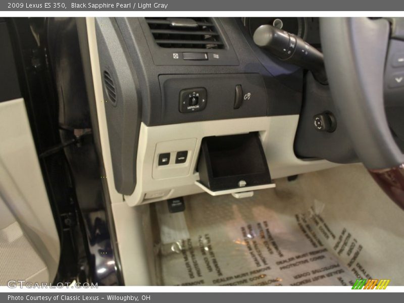 Black Sapphire Pearl / Light Gray 2009 Lexus ES 350
