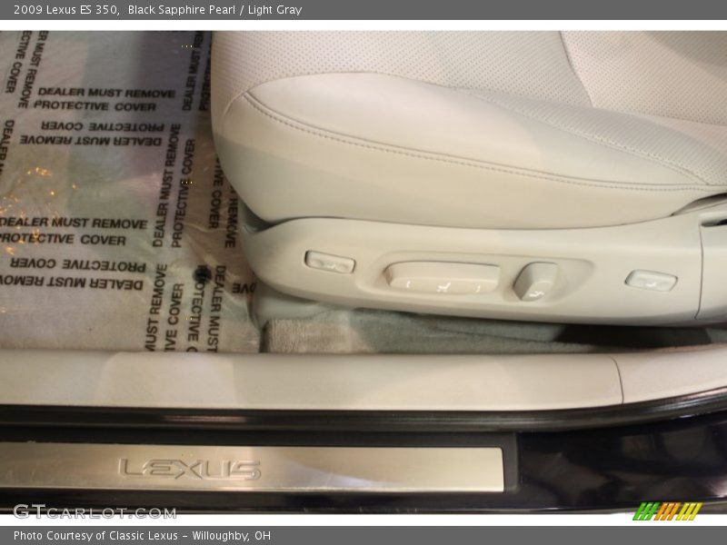 Black Sapphire Pearl / Light Gray 2009 Lexus ES 350