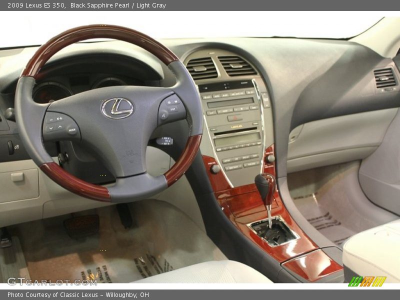 Black Sapphire Pearl / Light Gray 2009 Lexus ES 350