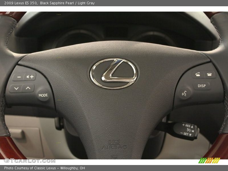 Black Sapphire Pearl / Light Gray 2009 Lexus ES 350