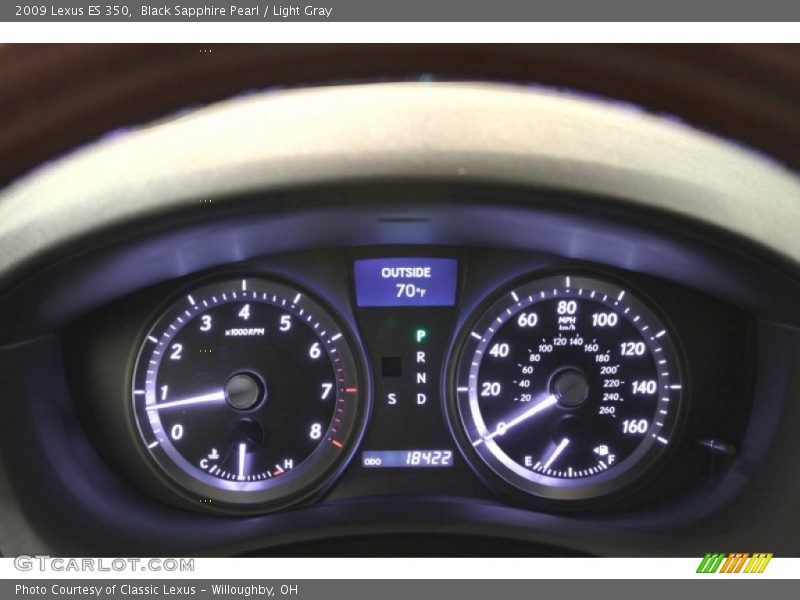 Black Sapphire Pearl / Light Gray 2009 Lexus ES 350