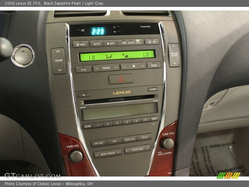Black Sapphire Pearl / Light Gray 2009 Lexus ES 350