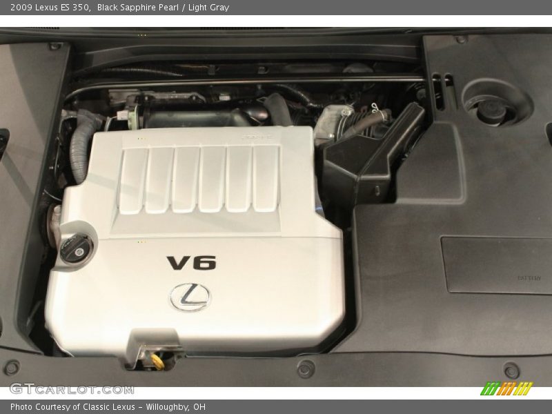 Black Sapphire Pearl / Light Gray 2009 Lexus ES 350