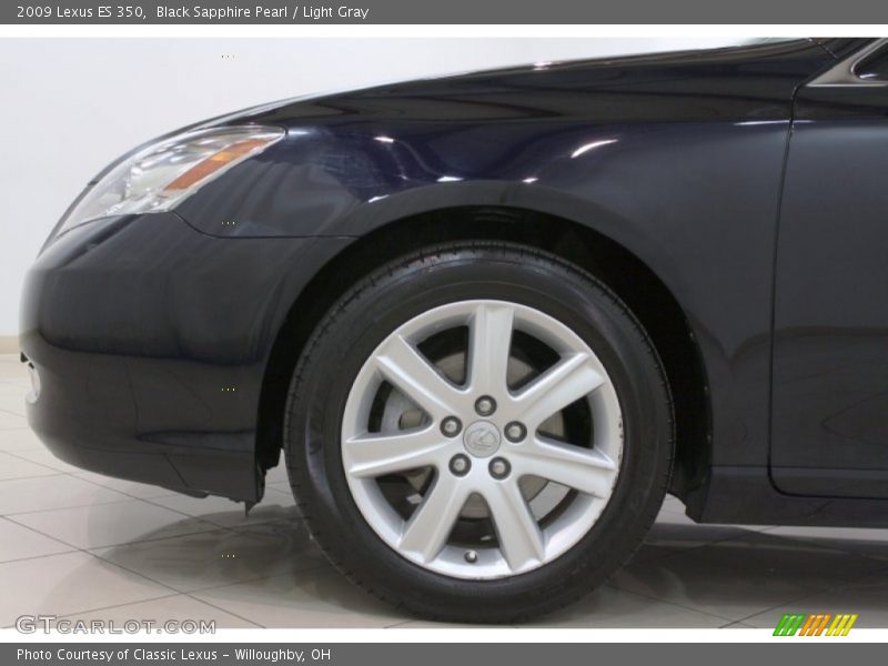 Black Sapphire Pearl / Light Gray 2009 Lexus ES 350