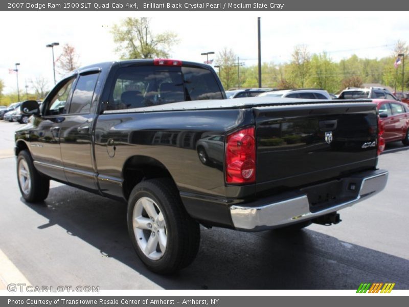 Brilliant Black Crystal Pearl / Medium Slate Gray 2007 Dodge Ram 1500 SLT Quad Cab 4x4