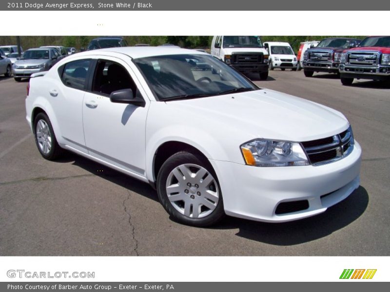 Stone White / Black 2011 Dodge Avenger Express