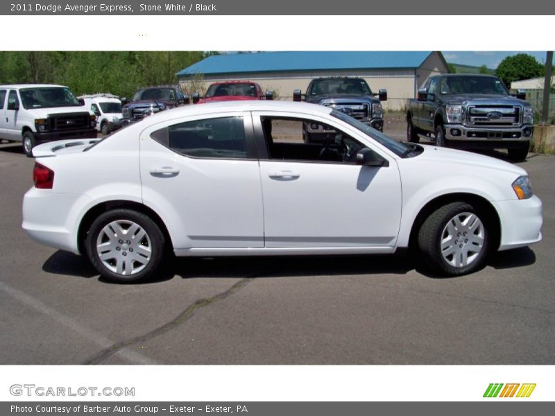 Stone White / Black 2011 Dodge Avenger Express