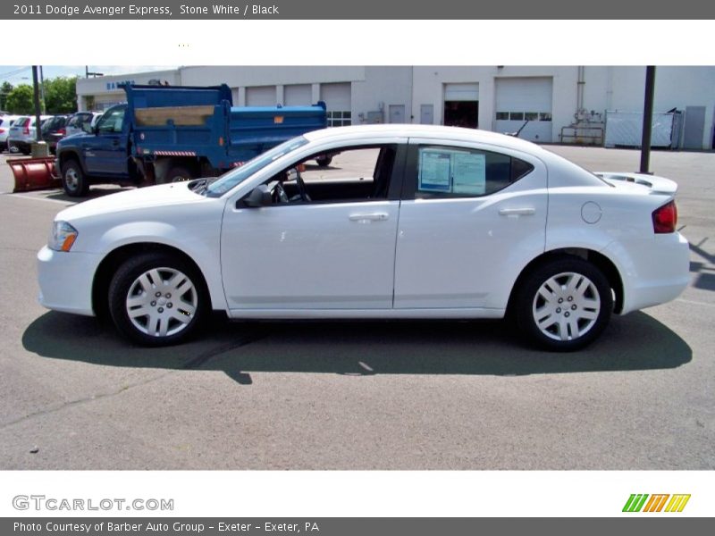 Stone White / Black 2011 Dodge Avenger Express