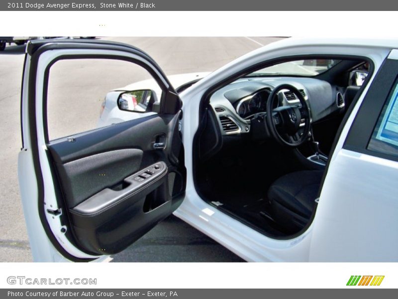 Stone White / Black 2011 Dodge Avenger Express
