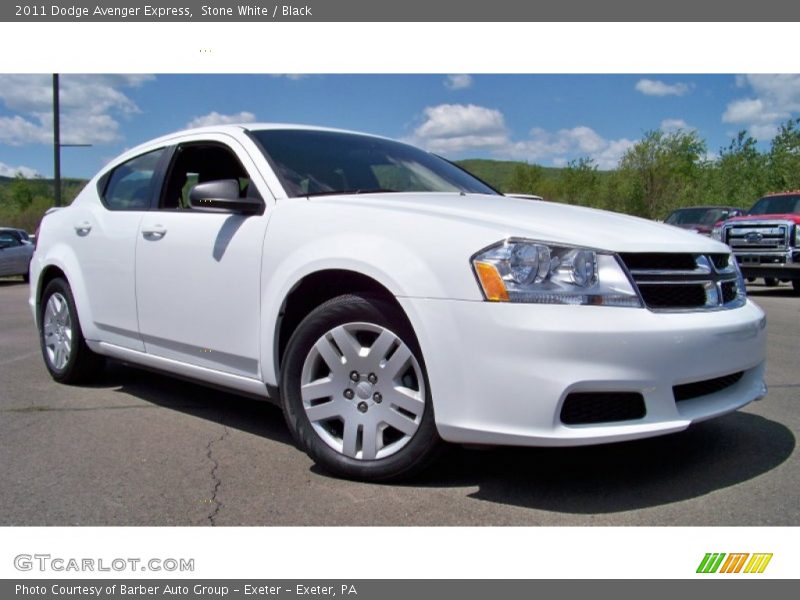 Stone White / Black 2011 Dodge Avenger Express