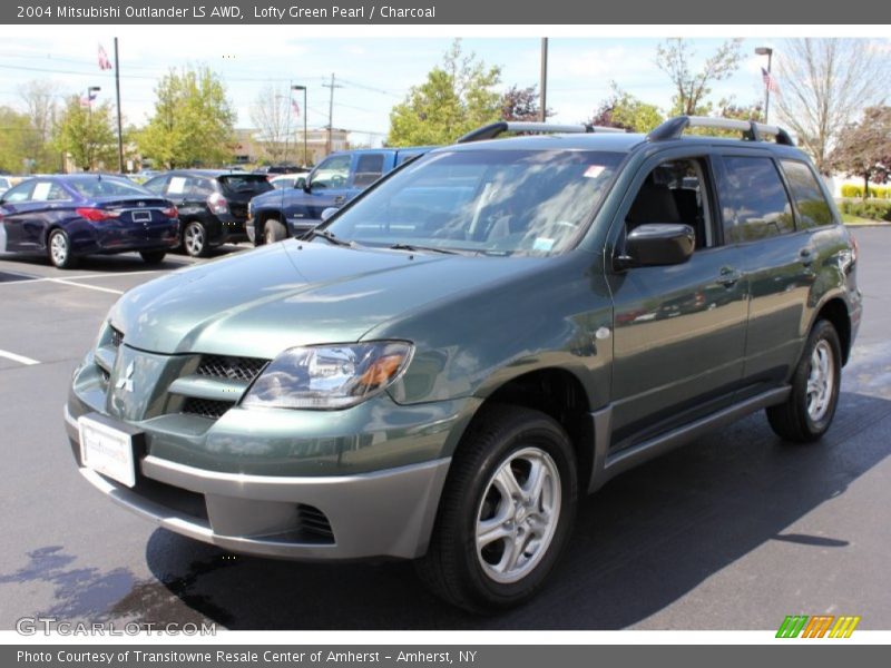 Lofty Green Pearl / Charcoal 2004 Mitsubishi Outlander LS AWD