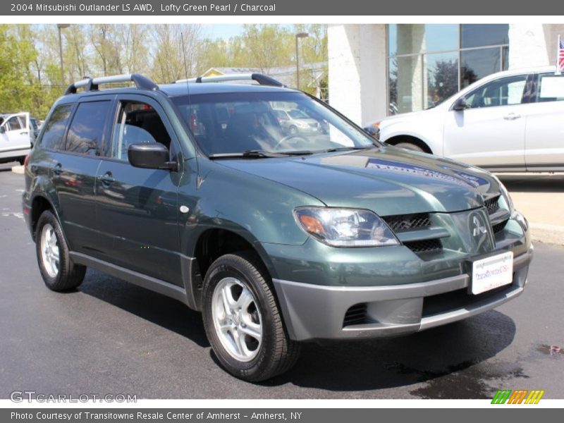 Lofty Green Pearl / Charcoal 2004 Mitsubishi Outlander LS AWD