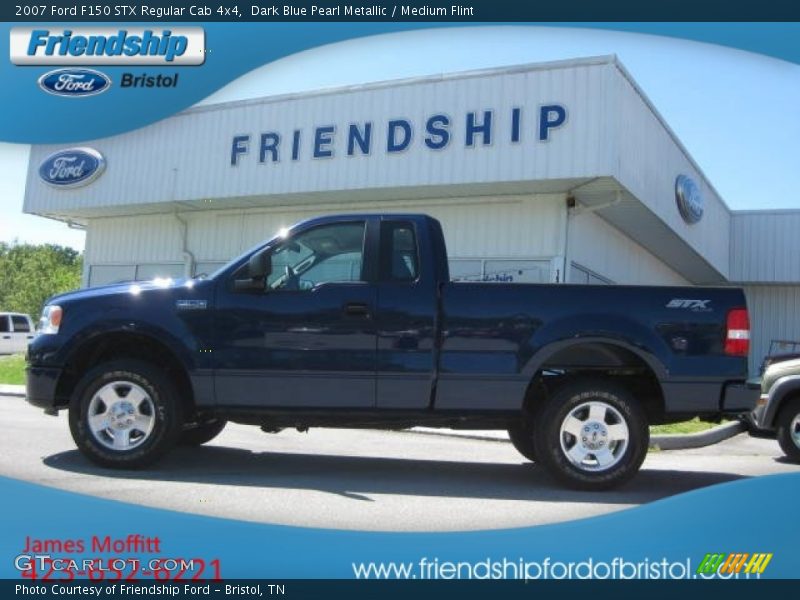 Dark Blue Pearl Metallic / Medium Flint 2007 Ford F150 STX Regular Cab 4x4