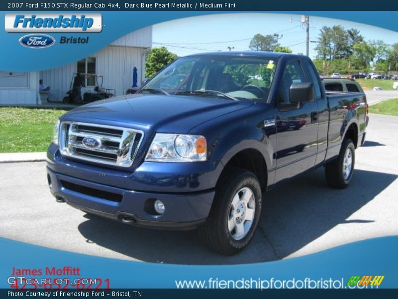 Dark Blue Pearl Metallic / Medium Flint 2007 Ford F150 STX Regular Cab 4x4