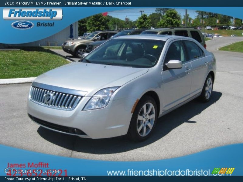 Brilliant Silver Metallic / Dark Charcoal 2010 Mercury Milan V6 Premier