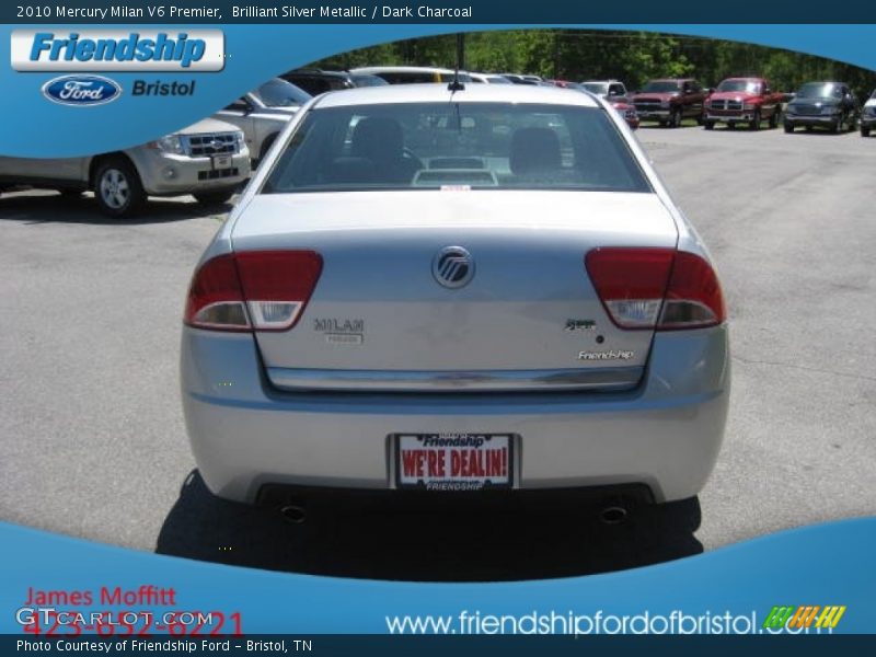 Brilliant Silver Metallic / Dark Charcoal 2010 Mercury Milan V6 Premier