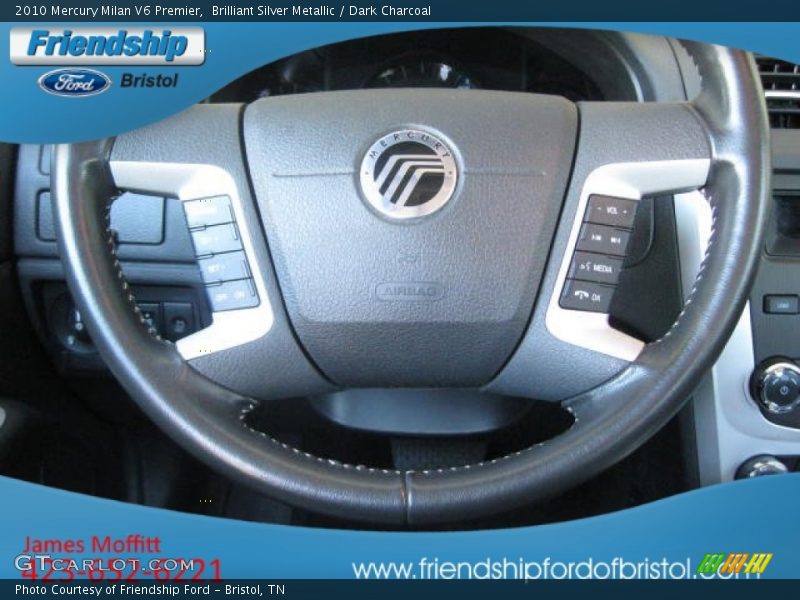 Brilliant Silver Metallic / Dark Charcoal 2010 Mercury Milan V6 Premier
