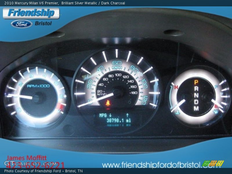 Brilliant Silver Metallic / Dark Charcoal 2010 Mercury Milan V6 Premier
