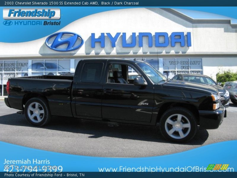 Black / Dark Charcoal 2003 Chevrolet Silverado 1500 SS Extended Cab AWD