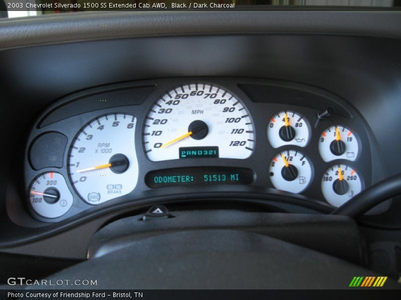 Black / Dark Charcoal 2003 Chevrolet Silverado 1500 SS Extended Cab AWD