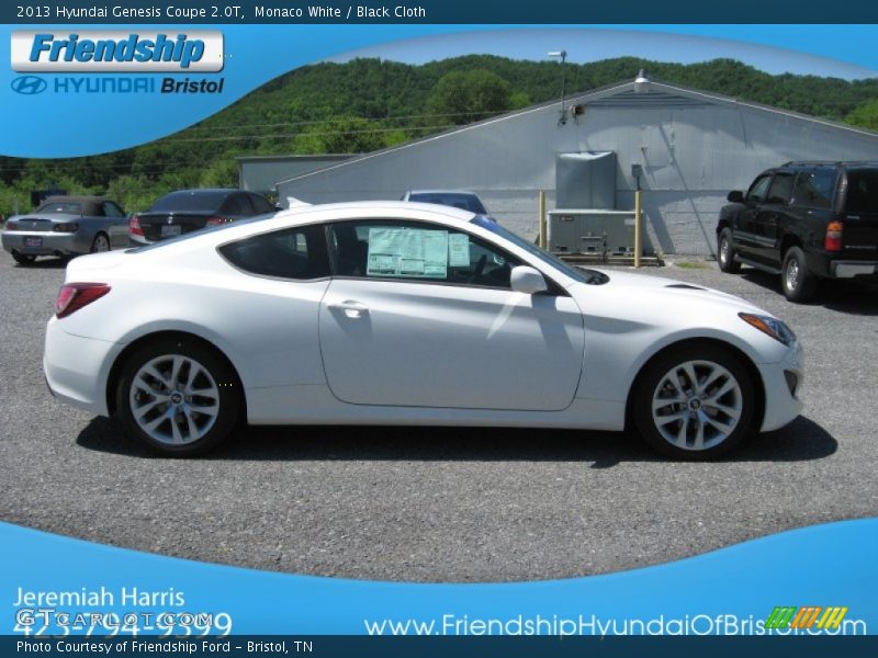 Monaco White / Black Cloth 2013 Hyundai Genesis Coupe 2.0T