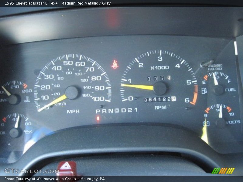 Medium Red Metallic / Gray 1995 Chevrolet Blazer LT 4x4