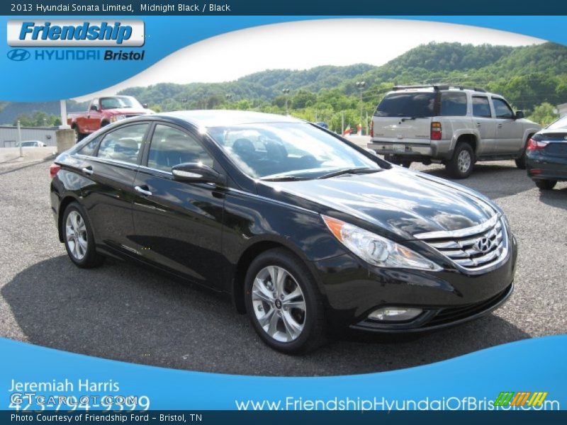 Midnight Black / Black 2013 Hyundai Sonata Limited