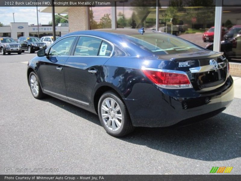 Midnight Blue Metallic / Titanium 2012 Buick LaCrosse FWD
