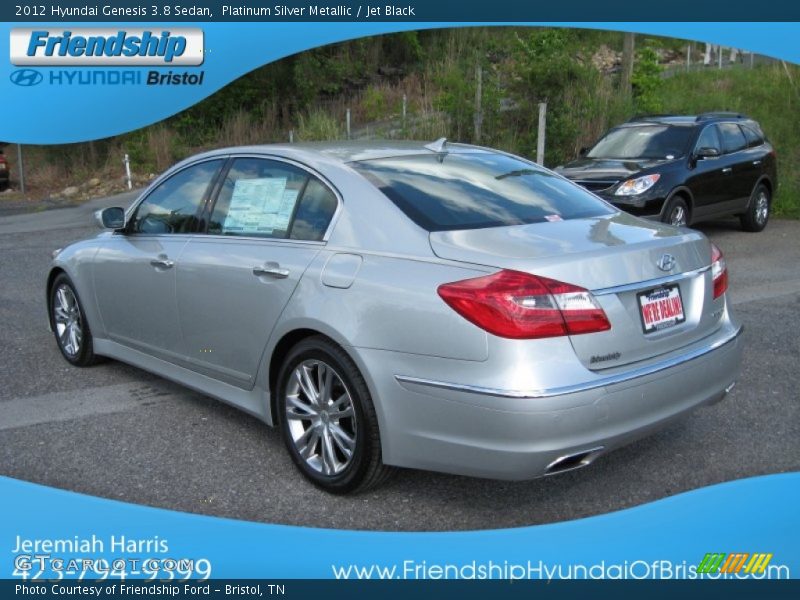 Platinum Silver Metallic / Jet Black 2012 Hyundai Genesis 3.8 Sedan