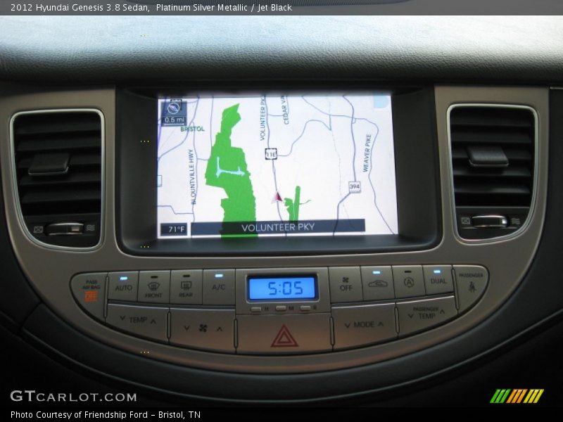 Platinum Silver Metallic / Jet Black 2012 Hyundai Genesis 3.8 Sedan