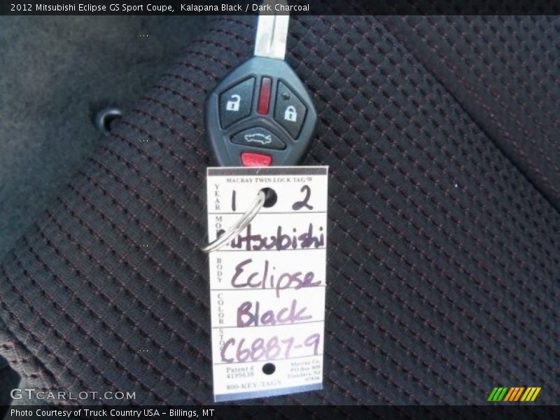 Kalapana Black / Dark Charcoal 2012 Mitsubishi Eclipse GS Sport Coupe