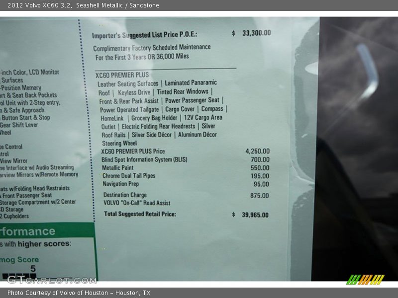 Seashell Metallic / Sandstone 2012 Volvo XC60 3.2