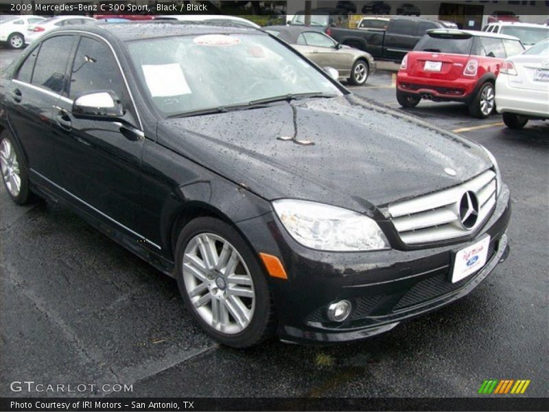 Black / Black 2009 Mercedes-Benz C 300 Sport