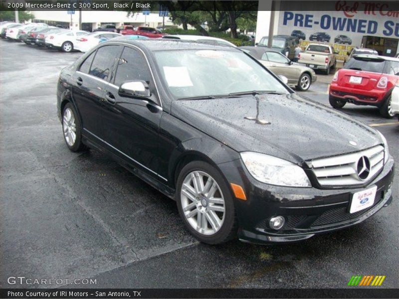 Black / Black 2009 Mercedes-Benz C 300 Sport