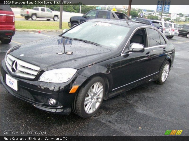 Black / Black 2009 Mercedes-Benz C 300 Sport
