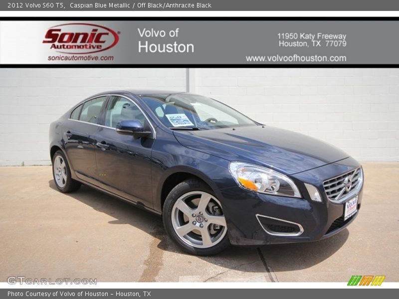 Caspian Blue Metallic / Off Black/Anthracite Black 2012 Volvo S60 T5