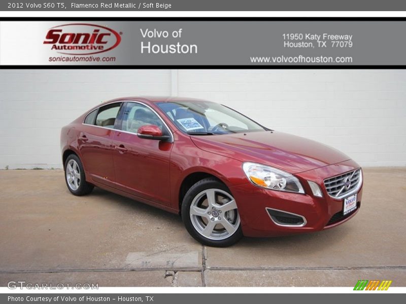 Flamenco Red Metallic / Soft Beige 2012 Volvo S60 T5