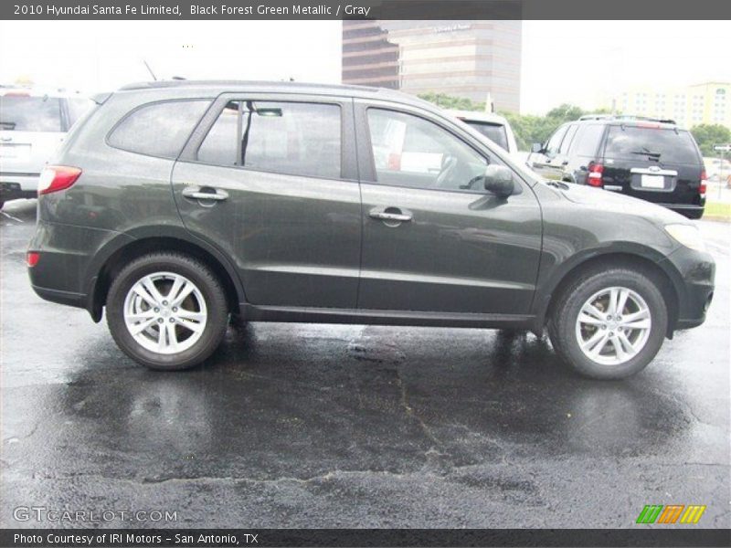 Black Forest Green Metallic / Gray 2010 Hyundai Santa Fe Limited