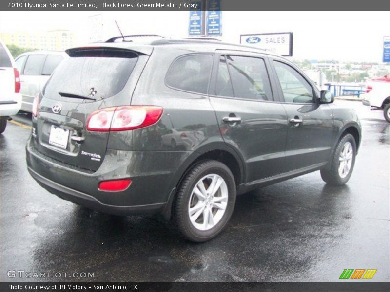 Black Forest Green Metallic / Gray 2010 Hyundai Santa Fe Limited