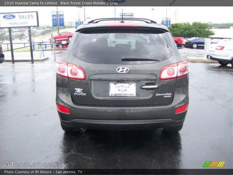 Black Forest Green Metallic / Gray 2010 Hyundai Santa Fe Limited