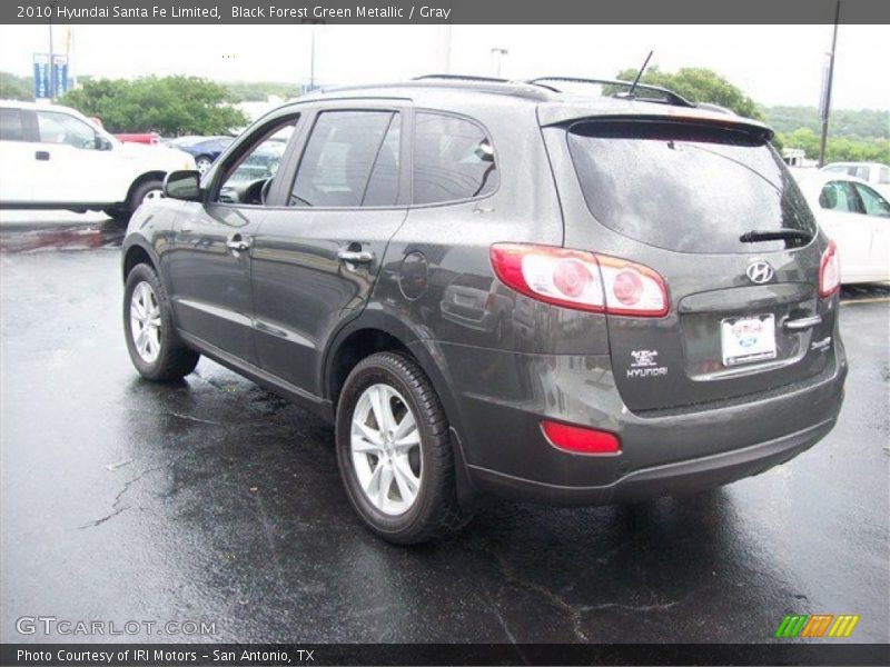 Black Forest Green Metallic / Gray 2010 Hyundai Santa Fe Limited