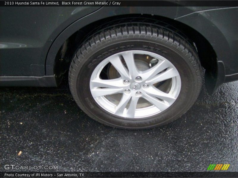 Black Forest Green Metallic / Gray 2010 Hyundai Santa Fe Limited