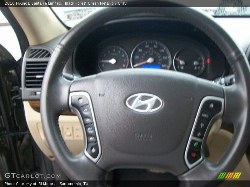 Black Forest Green Metallic / Gray 2010 Hyundai Santa Fe Limited