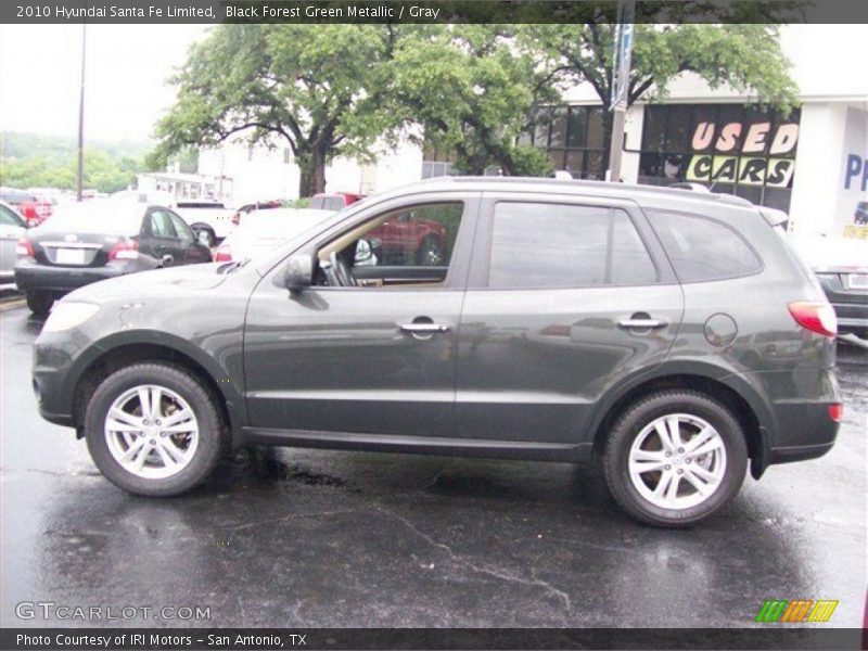 Black Forest Green Metallic / Gray 2010 Hyundai Santa Fe Limited