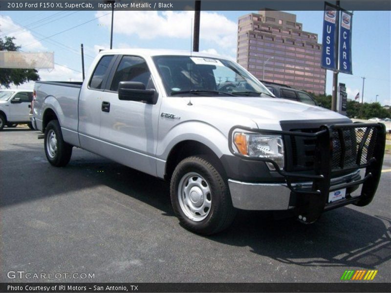 Ingot Silver Metallic / Black 2010 Ford F150 XL SuperCab