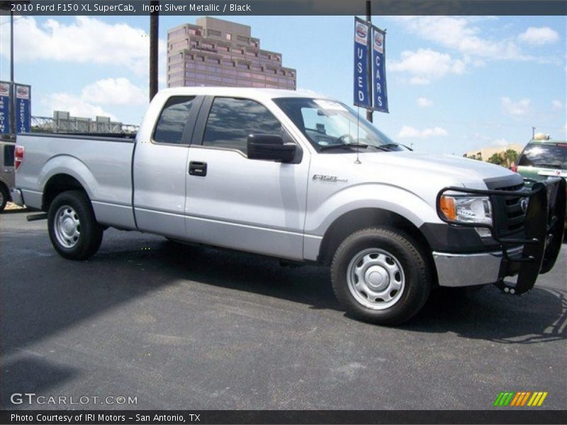 Ingot Silver Metallic / Black 2010 Ford F150 XL SuperCab