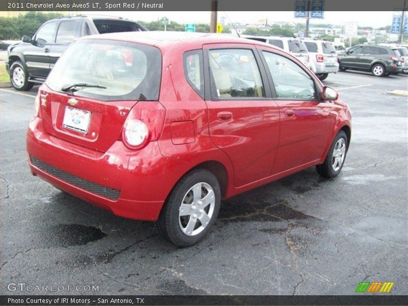 Sport Red / Neutral 2011 Chevrolet Aveo Aveo5 LT