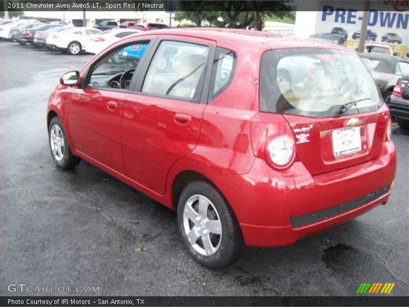 Sport Red / Neutral 2011 Chevrolet Aveo Aveo5 LT